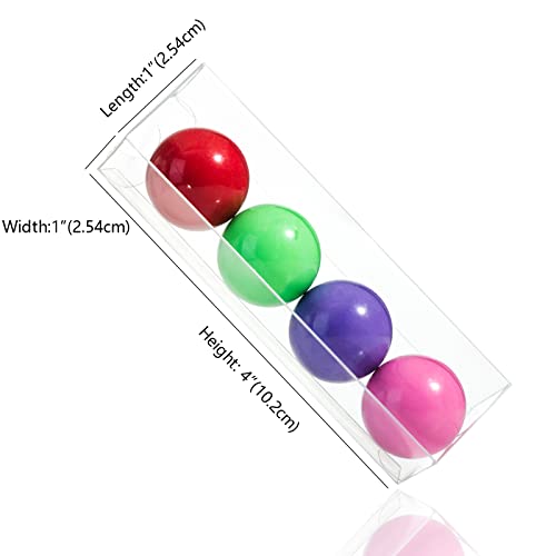 SLShePack 100PCS 1" x 1" x 4" Clear Gumball Candy Boxes, Plastic Tube, Clear Gift Boxes for Wedding - size: 1" x 1" x 4"