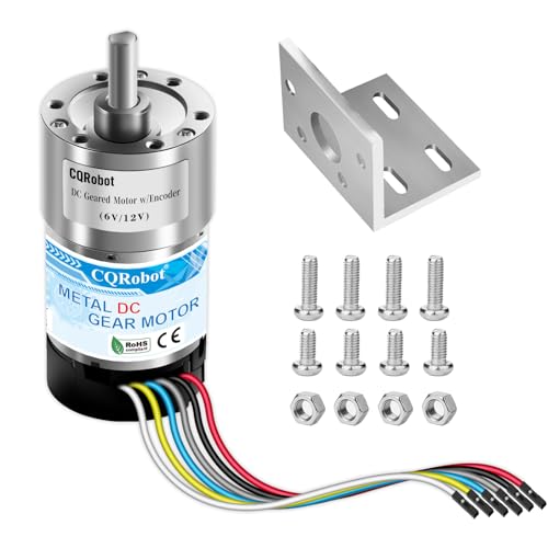 CQRobot 90:1 Metal DC Gearmotor 37Dx70.1L mm 6V/12V with 64 CPR Encoder - size: 90:1, style: 6V/12V