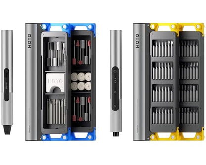 HOTO 2-in-1 Master DIY & Repair Kit: Compact Craft Power Tool Kit – Includes Mini Rotary Tool, and Precision Screwdriver Set