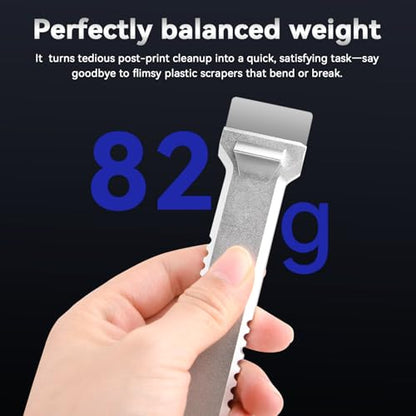 D Printer Scraper with 3 Blades,SK5 Steel 3D Printer Removal Spatula,Compatible with Bambu Lab Spatula Blades,All Metal 3D Prints Removal Tool
