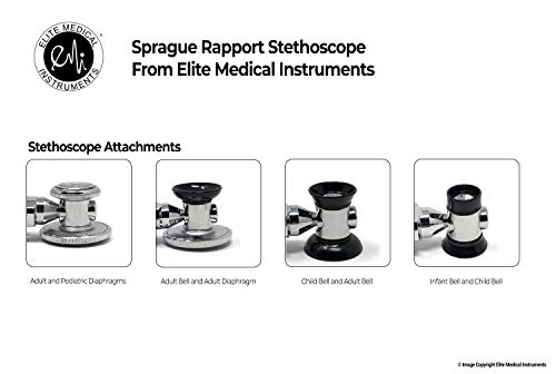 EMI EBL-430 Navy Sprague Stethoscope and Large Adult Cuff (See Large Cuff Size: 33 cm to 51 cm | 13 inch to 20 inch) Aneroid Sphygmomanometer Manual Blood Pressure Set - size: Large Adult Cuff Set - Navy