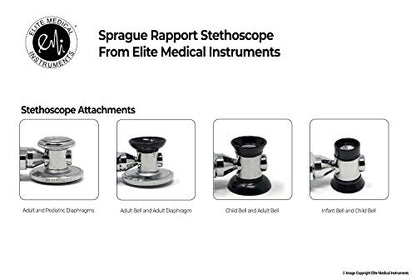EMI EBL-430 Navy Sprague Stethoscope and Large Adult Cuff (See Large Cuff Size: 33 cm to 51 cm | 13 inch to 20 inch) Aneroid Sphygmomanometer Manual Blood Pressure Set - size: Large Adult Cuff Set - Navy