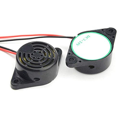 WMYCONGCONG 5 PCS DC 3-24V Electronic Buzzer Alarm Sounder Continuous Beep and 5 PCS 9V Battery Clip Connector Kit