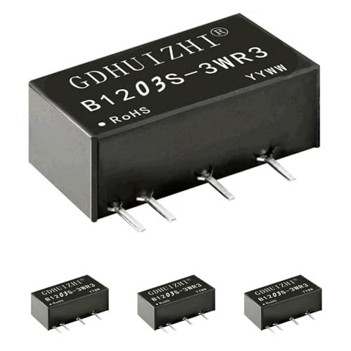 4 Pack DC-DC 12V to 3.3V Isolated Power Convert, Input 10.8V-13.2V, Output 3.3V, 3W Isolated Power Module, Over-Temperature and Short-Circuit Protection, Compact Size: 19.5x10x7 mm - color: 3 Watt, size: 12V to 3.3V