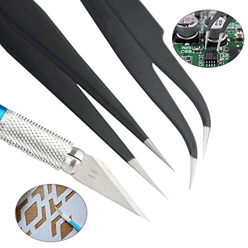 Professional 8 PCS Model Tools Kit Modeler Basic Tools Craft Set Hobby Building Tools Kit for Gundam Car Model Building Repairing and Fixing(A) (Pack of 2) - size: Small (Pack of 2)