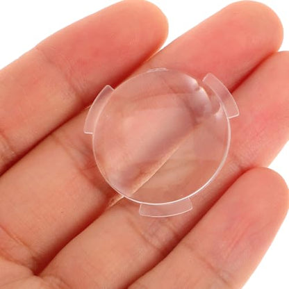 Biconvex VR Lenses, 20 Pack 25mm x 45mm Focal Length Double Convex Lens, Flanged Winged Design for DIY Virtual Reality Viewers, STEM Physics Science Projects, Clear Acrylic