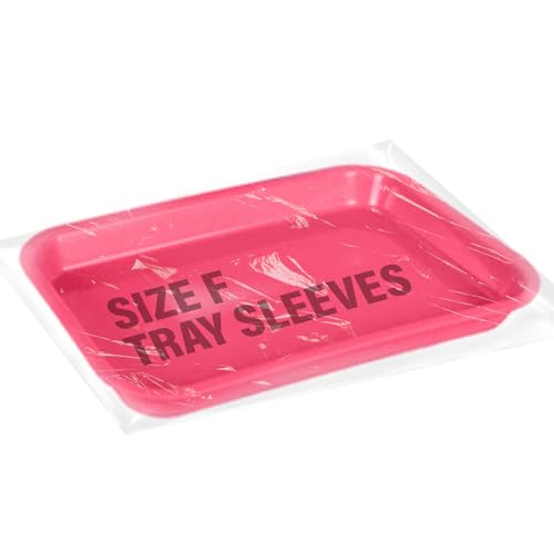 LA MIERE 500Pcs/box Dental Tray Sleeve 7.5"" x 10.5 Instrument Tray Cover Lockable Set up Sleeves Size F, Plastic Instrument F-Lok Flat Trays Sleeves (Clear, 500pcs | 1 Boxes) - color: Clear