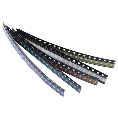 0805 SMD LED Kit 100pcs 5 Colors SMD LED Diode Lights Kit Super Bright Lighting Bulb Lamps,Electronics Components Light,Emitting Diodes (Mini Chip 0.08 x 0.05 inch) - style: 0805