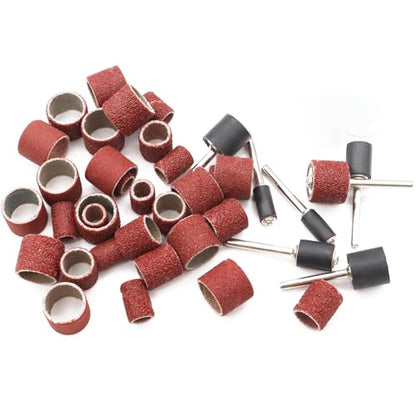 Sanding Drum Set for Most Rotary Tools-Includes 138 Aluminum Oxide Sanding Sleeves for Drum Sanders (80,120,240 Grit) and 12 Drum Mandrels-Sanding Bits Tool Accessories with Box - color: 150PCS-2 STYLES