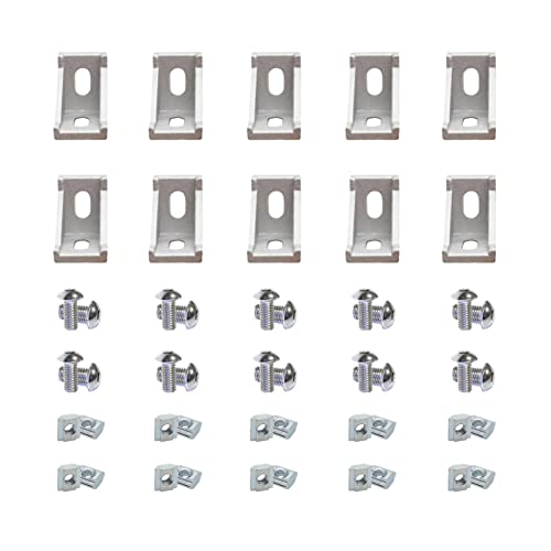 10 Set 1010 Aluminum Extrusion Hardware Accessories Corner Brackets - style: 10 sets brackets with m6