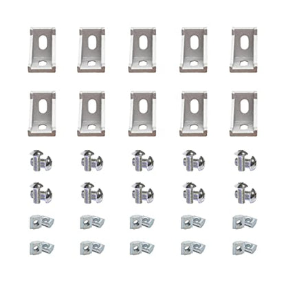10 Set 1010 Aluminum Extrusion Hardware Accessories Corner Brackets - style: 10 sets brackets with m6