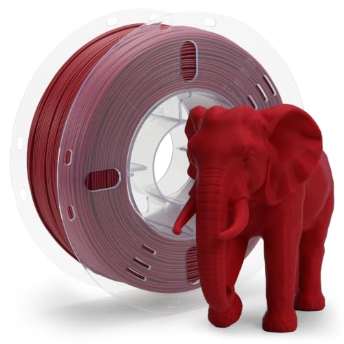 VOXELAB HS PLA+ Filament 1.75mm, High Speed PLA Plus 3D Printer Filament, 1kg (2.2lbs) for Most FDM 3D Printers, Enhanced Toughness & Smooth Printing, Superior Layer Adhesion（Ruby Red） - color: Hs Pla+ruby Red