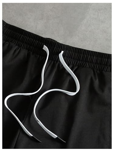 SOLY HUX Men's Tracksuit 2 Piece Workout Outfits Zip Up Jacket Pants Set - color: Black, size: Large