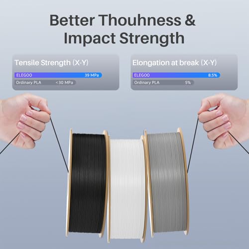 ELEGOO Rapid PLA Plus 3D Printer Filament 1.75mm Beige 1KG - color: 1kg Beige