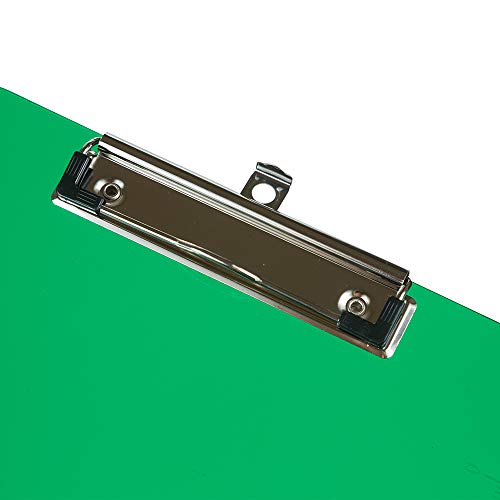 JAM PAPER Plastic Clipboards with Low Profile Metal Clip - Letter Size (9 x 12.5) - Green - Clip Board Sold Individually - color: Green, size: Single Clipboards