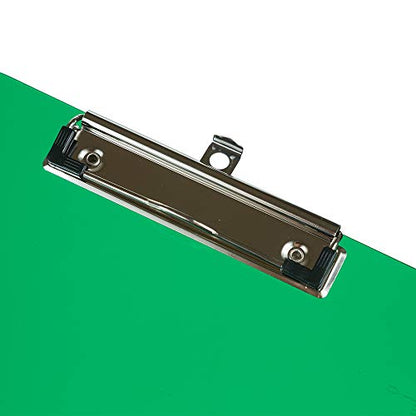 JAM PAPER Plastic Clipboards with Low Profile Metal Clip - Letter Size (9 x 12.5) - Green - Clip Board Sold Individually - color: Green, size: Single Clipboards