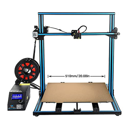FYSETC 3D Printing Build Platform CR10 S5 Upgrades Flexible Spring Steel Sheet 510mm/20x20in Bed Double Sided Textured Pei Powder Coated Gold Print Plate with Sticker Base 2.0MM - style: 510mm powder plate+ B