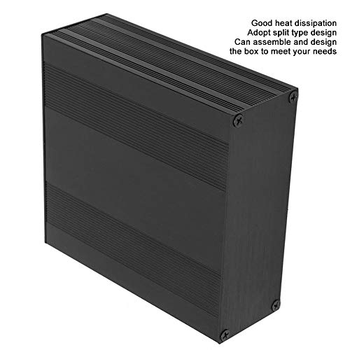 Split Aluminum Box, 54x145x150mm Black