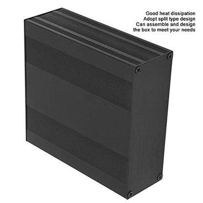 Split Aluminum Box, 54x145x150mm Black
