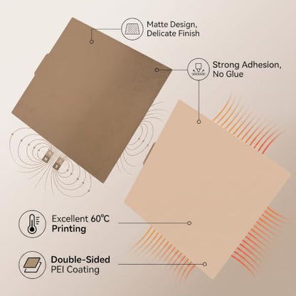 510x510mm Textured PEI Spring Steel Build Plate Flexible Magnetic Bed for CR-10 S5 3D Printer and Print Surface
