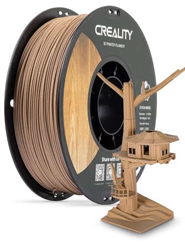 Creality Wood Filament PLA 1.75 mm, Smooth Silk Texture, 1kg(2.2lbs)/Spool for 3D Printer - color: 1kg Wood