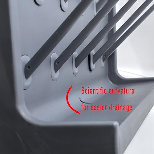Lab Drying Rack, Grey, 27 Pegs - color: Gray, size: 27pegs