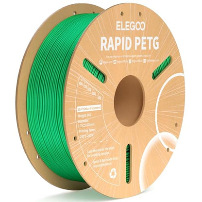 ELEGOO Rapid PETG 3D Printer Filament 1.75mm Green 1KG - color: 1kg Green