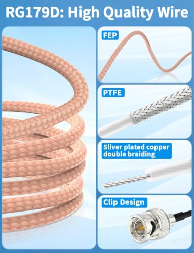 Superbat DIN to SDI BNC Cable 3ft for Blackmagic Video Assist RED Camera - style: din to bnc male