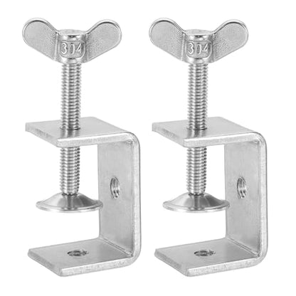 HARFINGTON 2Pcs 304 Stainless Steel C Clamps 45mm Square Mini Tiger Clamp - size: 45mm