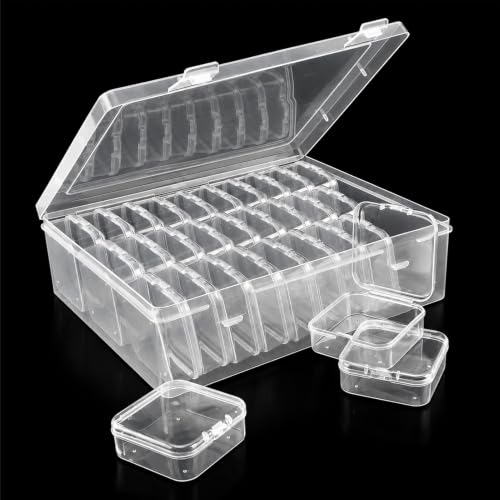 Bead Organizer Box, 31‑Pcs Small Plastic Storage Box, Mini Plastic