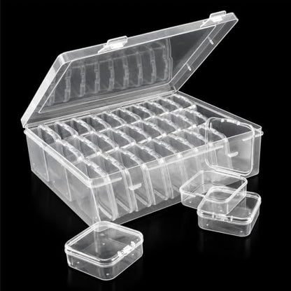 Bead Organizer Box, 31‑Pcs Small Plastic Storage Box, Mini Plastic