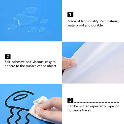 PinCute 10 Pack Dry Erase Dots Circles Whiteboard Sticker for Spots Tables - color: Classic Colors
