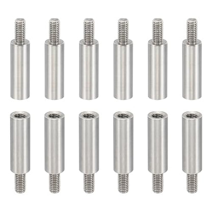 PATIKIL 24pcs M3 Standoffs, M3 15+6mm Spacer Standoffs Steel Threaded Standoffs Screws Kit 3mm ID 5mm OD Metric Male Female Thread Adapters for Circuit Board PCB RC Drones Motherboard - size: 15+6mm L