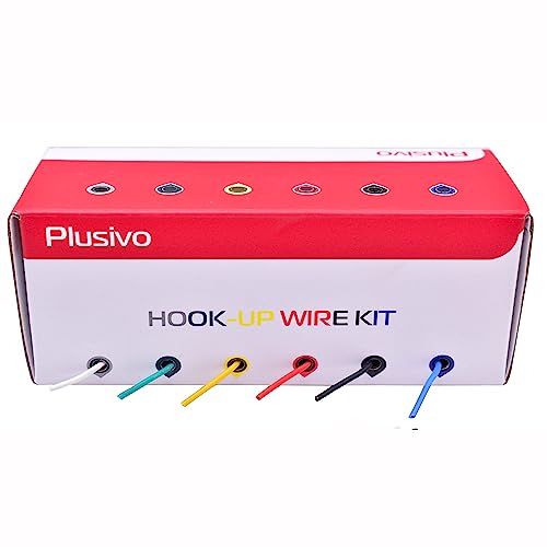22 AWG Stranded Wire Kit – Silicone Coated Copper Wires 22 Gauge Pre-Tinned 23ft/7m Each Spool, 6 Colors (Black, Red, Yellow, Green, Blue, White), Electrical Jumper Wire Hook Up Wire Kit from Plusivo - style: 22 AWG Stranded Wire Silicone Insulation
