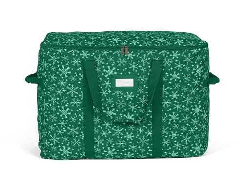 Covermates Treasurekeeper Storage Bag, Green Snowflake - color: Green Snowflake Polyester, size: 25.5W x 13D x 18.5H - Without Wheels
