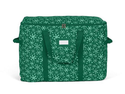 Covermates Treasurekeeper Storage Bag, Green Snowflake - color: Green Snowflake Polyester, size: 25.5W x 13D x 18.5H - Without Wheels