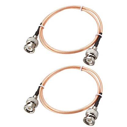 uxcell BNC Male to BNC Male Coax Cable RG316 RF Coaxial Cable 50 Ohm 2 Feet 2pcs for Video Signals,CCTV,DVR,Camera - size: 2 Feet