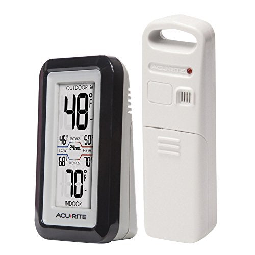 AcuRite (02043A1) Digital Thermometer with Indoor/Outdoor Temperature - color: Black, size: Single