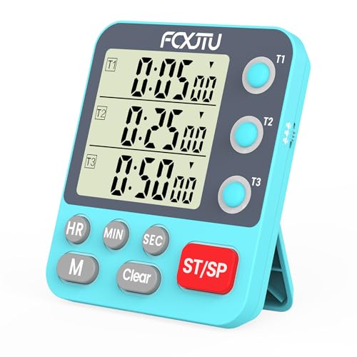 Digital Dual Kitchen Timer, Multi-Channel Magnetic Countdown for Cooking - size: YS318 Blue