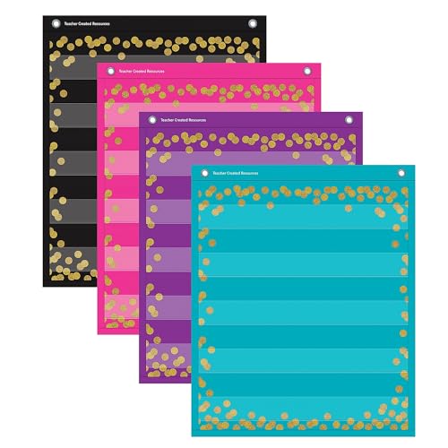 Teacher Created Resources Confetti Colorful Magnetic Mini Pocket Charts (14"x17") (TCR20332) - color: Confetti