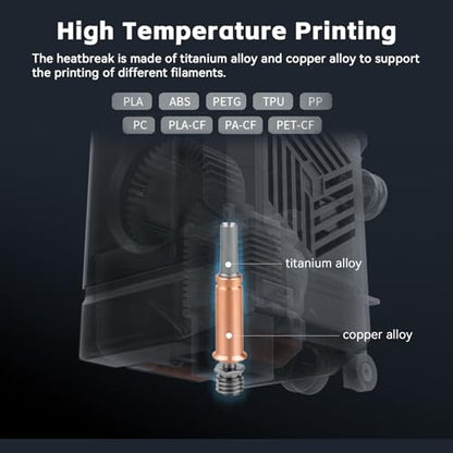 Kobra 3/Kobra 3 V2 Hotend with 0.4mm Brass Nozzle,Heater Cartridge Thermistor and Silicone Sock,Support High Temperature Extruder Hot End Compatible with ANYCUBIC Kobra 3/Kobra 3 V2 Combo 3D Printers - color: Upgrade Kobra 3/Kobra 3 V2 Combo Hotend