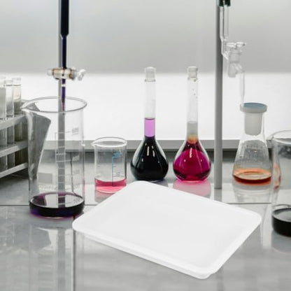 ULTECHNOVO 3Pcs Lab Tray Chemical Resistant Leak Proof 9.6x7.2x3.1in - color: Whitex3pcs, size: 9.7" x 9.7" x 3.2"