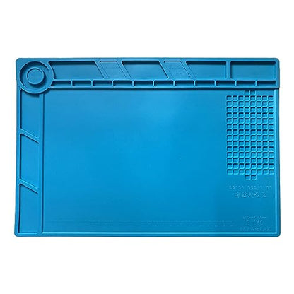 Magnetic Silicone Soldering Mat 13.8 x 9.8 inch Repair Work Pad for Solder