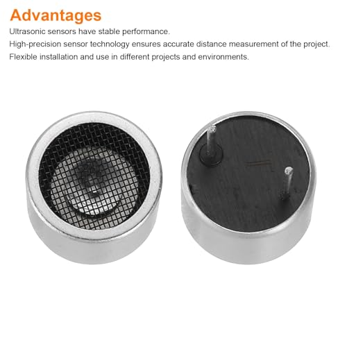 MECCANIXITY 6 Pcs Ultrasonic Module Distance Sensor TCT40-16R/T High Precision Distance Measuring Transducer Ultrasonic Sensor 3 Transmitters + 3 Receivers, Silver