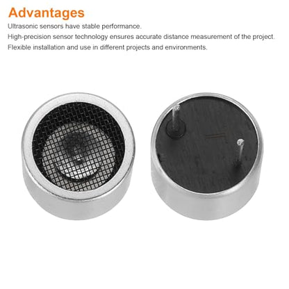 MECCANIXITY 6 Pcs Ultrasonic Module Distance Sensor TCT40-16R/T High Precision Distance Measuring Transducer Ultrasonic Sensor 3 Transmitters + 3 Receivers, Silver