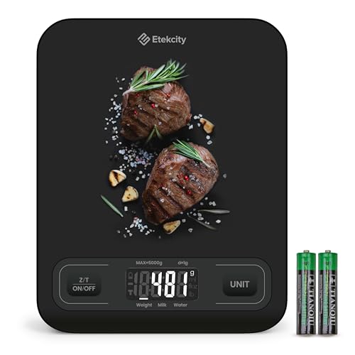 Etekcity Food Kitchen Scale, Digital Grams and Ounces, Medium - color: Midnight Black