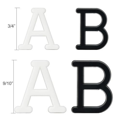 Pre-Cut Letters for Felt Letter Board, 736 Pcs, White - color: White