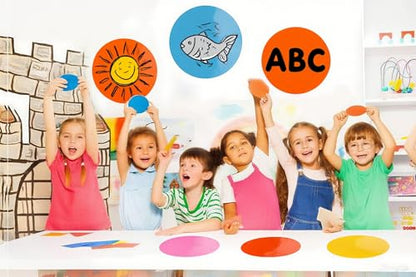 PinCute 10 Pack Dry Erase Dots Circles Whiteboard Sticker for Spots Tables - color: Classic Colors