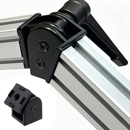 4 Sets 2020 Series Aluminum Extrusion Profile Black Zinc Alloy - color: Black