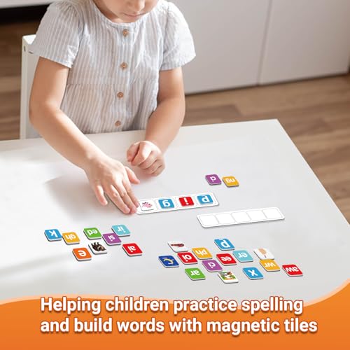 140 Phonics Magnetic Letters Tiles,Learning Letter by Four Dublee